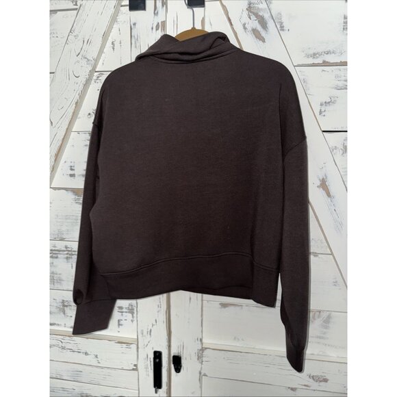 Old navy Bounce Fleece Half-Zip Pullover Sweatshirt Dark Chocolate Brown L - Picture 8 of 8